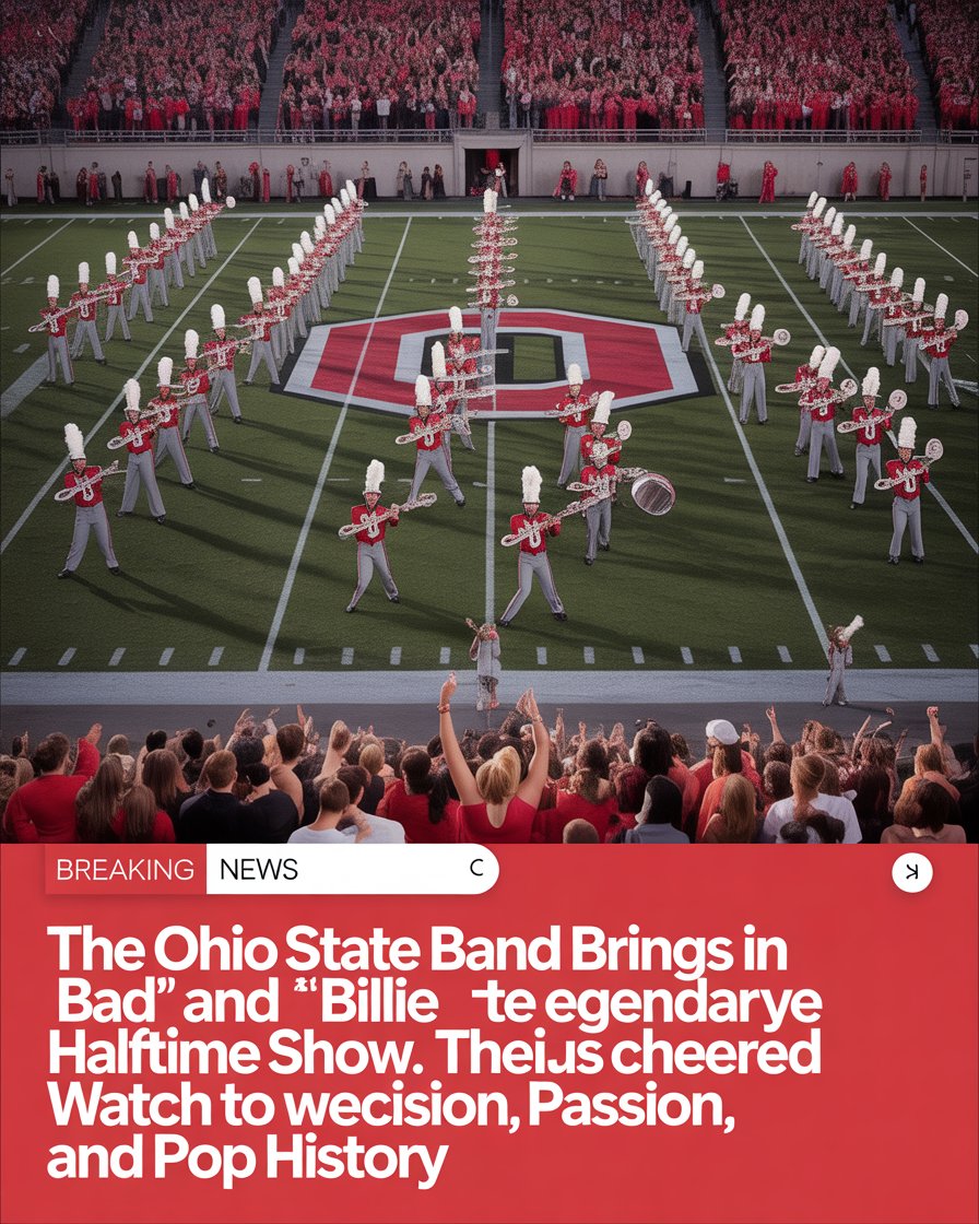 The Ohio State Band brings “Bad” and “Billie Jean” to life in a legendary halftime show.